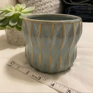 Modern Ceramic Hexagon Textured Vase